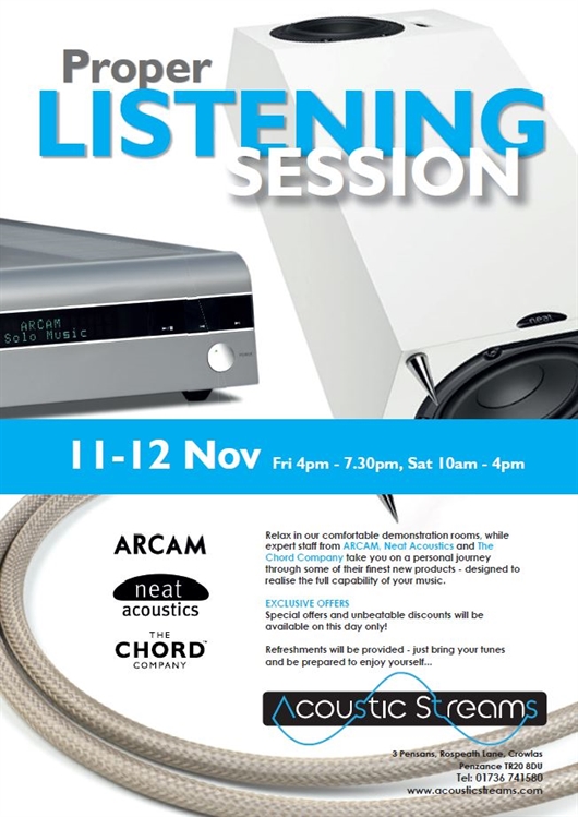 Acoustic Streams Event, 11th & 12th November