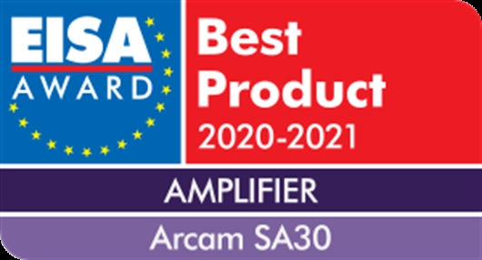 ARCAM SA30 amplifier wins  EISA Best Product 2020-2021 award