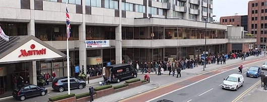 Queues around the block for day one of Bristol Sound and Vision Show!